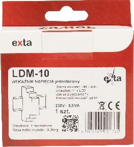 Zamel 1 fazės modulinis įtampos indikatorius LN 195- 245V (EXT10000030)