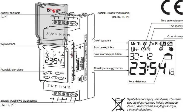 Zamel 1 kanalo laiko intervalas: 230V AC (ZCM- 31)