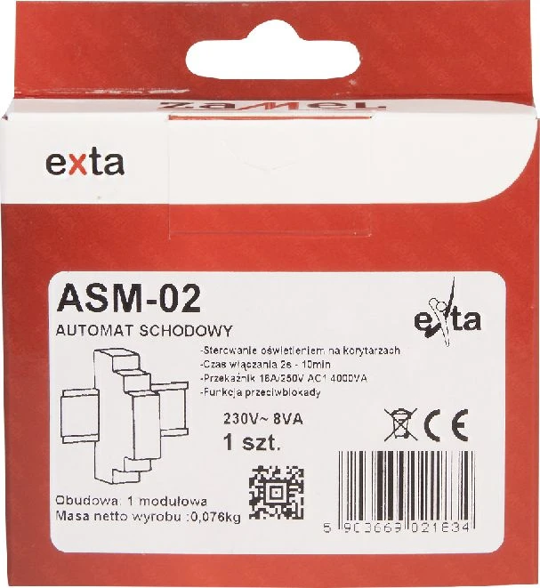 Zamel ASM-02 AUTOM.SCHOD.230V AC