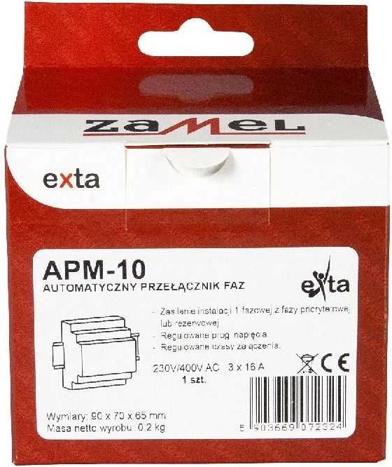 Zamel Automatinis fazės perjungiklis 16A 230V / 3x400V + N APM-10 (EXT10000202)