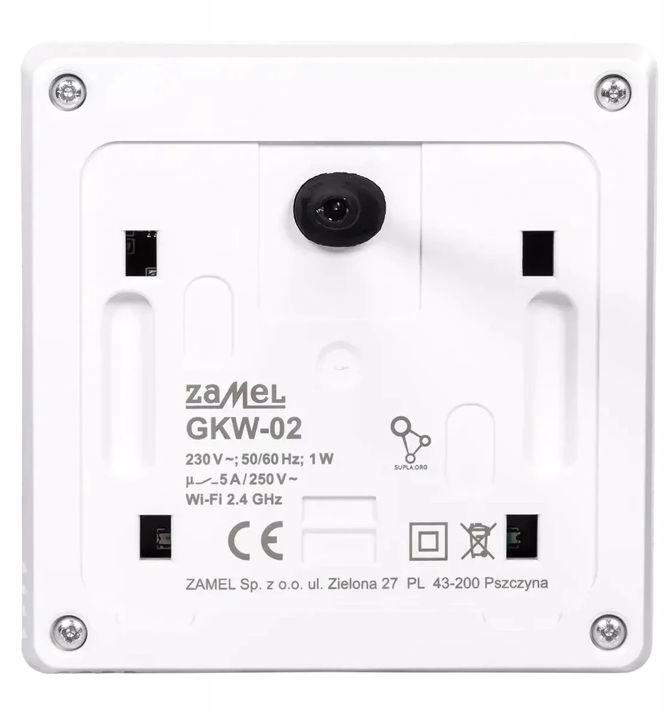 Zamel Supla GKW-02 – šildymo valdiklis – WiFi – Android / iOS programėlė – baltas