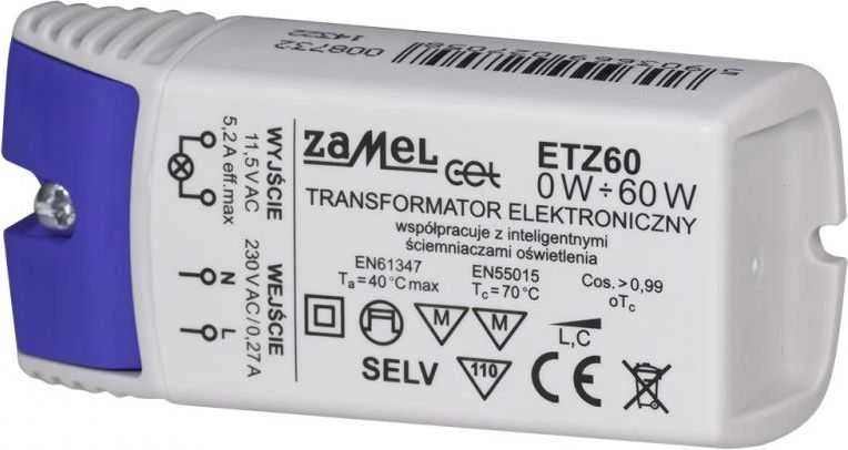 Zamel Transformator elektroninis 230/11,5V 0-60W ETZ60 (LDX10000042)
