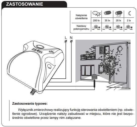 Zamel Jungiklis prieblandoje su 230V AC IP54 WZS- 01 zondu