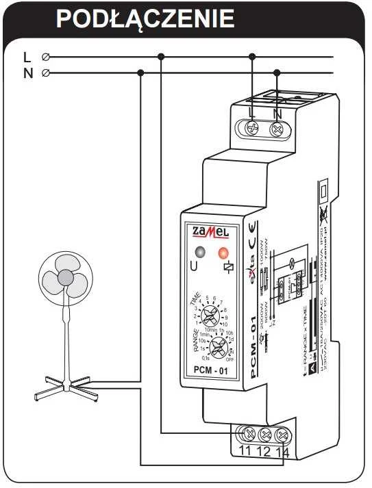 Zamel Laiko siųstuvas 16A 1NO / NC 230V AC PCM- 01