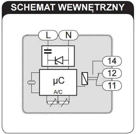 Zamel Laiko siųstuvas 16A 1NO / NC 230V AC PCM- 01
