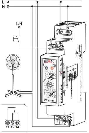 Zamel Laiko relė 16A 1NO/NC 230V AC PCM-04