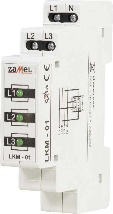 Zamel Wskaźnik zasilania 230V/400V 3xLED žalia LKM-01-20 (EXT10000037)