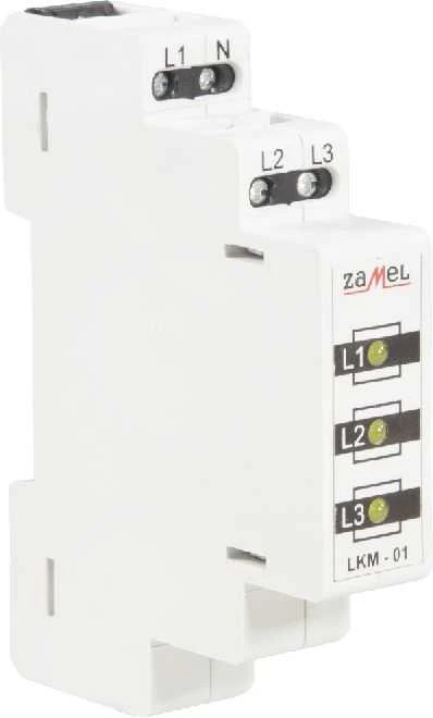 Zamel maitinimo indikatorius 230V/400V 3xLED geltonas TN LKM-01-30 (EXT10000038)