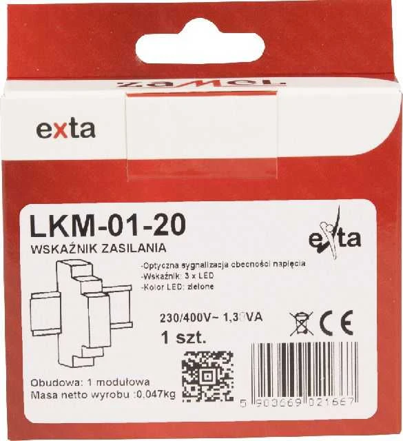 Zamel Wskaźnik zasilania 230V/400V 3xLED žalia LKM-01-20 (EXT10000037)