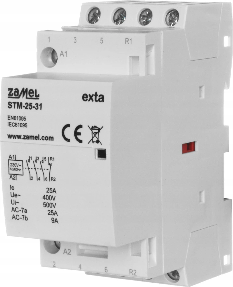 Zamel Modulinė kontaktoriaus ritė 25A 230V AC 3xZ 1xR TH35 EXTA ZAMEL STM-25-31 EXT10000292