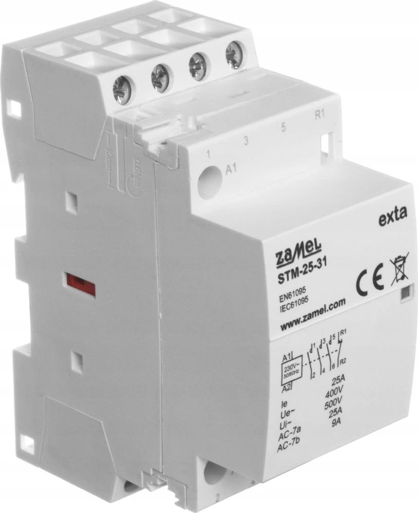 Zamel Modulinė kontaktoriaus ritė 25A 230V AC 3xZ 1xR TH35 EXTA ZAMEL STM-25-31 EXT10000292