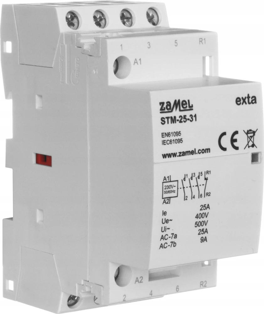Zamel Modulinė kontaktoriaus ritė 25A 230V AC 3xZ 1xR TH35 EXTA ZAMEL STM-25-31 EXT10000292