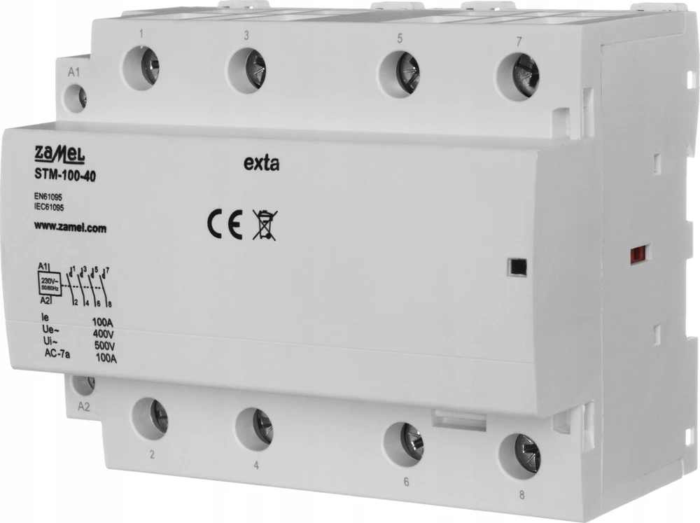 Zamel Modulinis montavimo kontaktorius 100A 4Z 230V AC tipas: STM-100-40 EXT10000302