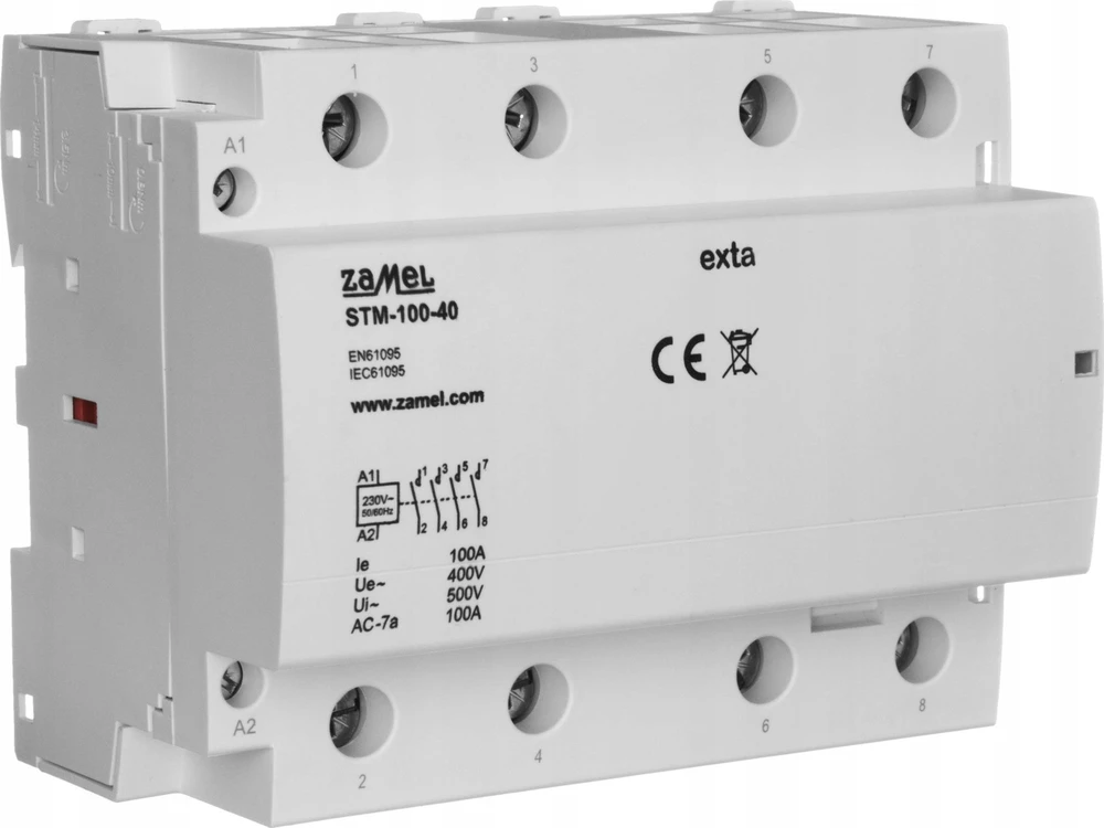 Zamel Modulinis montavimo kontaktorius 100A 4Z 230V AC tipas: STM-100-40 EXT10000302