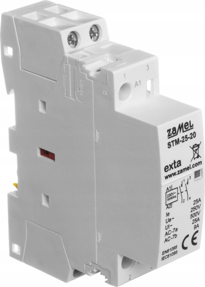 Zamel Modulinis montavimo kontaktorius 25A 2Z 230V AC tipas: STM-25-20 EXT10000288