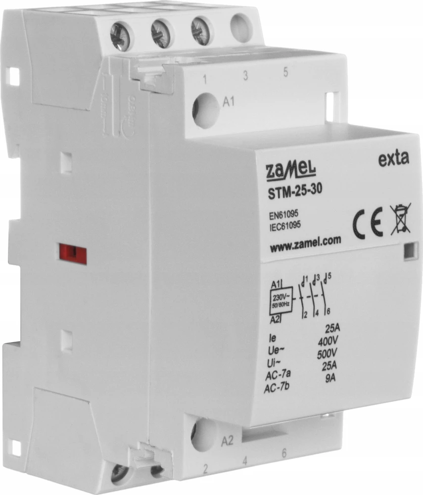 Zamel modulinis montavimo kontaktorius 25A 3Z 230V AC, tipas: STM-25-30 EXT10000291