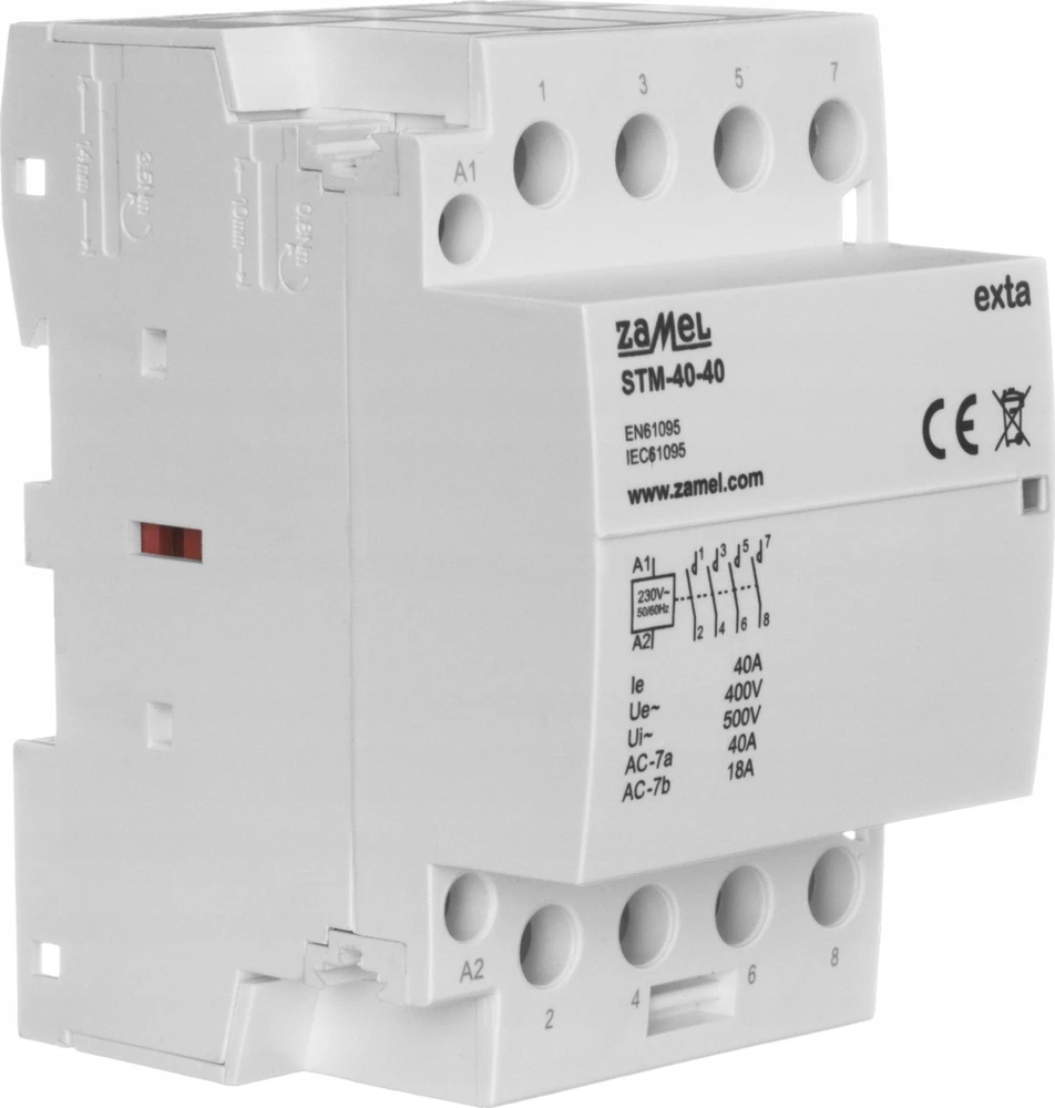 Zamel Modulinis montavimo kontaktorius 40A 4xZ 230V AC tipas: STM-40-40 EXT10000296