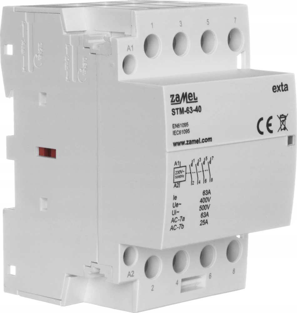 Zamel Modulinis montavimo kontaktorius 63A 4xZ 244V AC/DC tipas: STM-63-40/24V EXT10000300