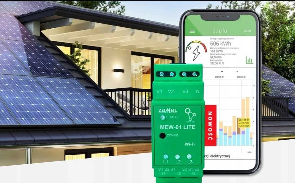 Zamel Supla MEW-01 Lite - WiFi energijos monitorius 3F+N