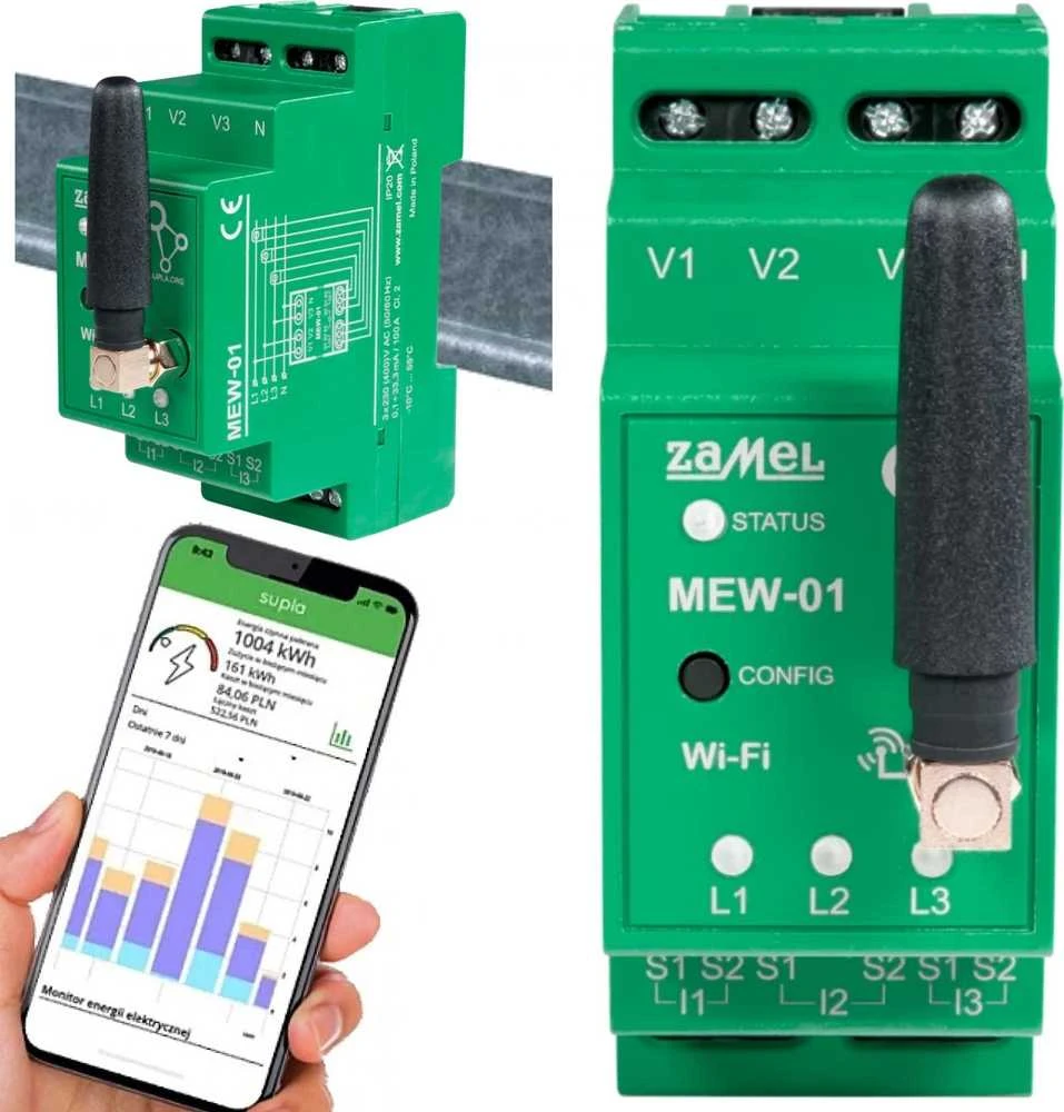 Zamel Supla MEW-01 MRP WiFi elektros energijos skaitiklis