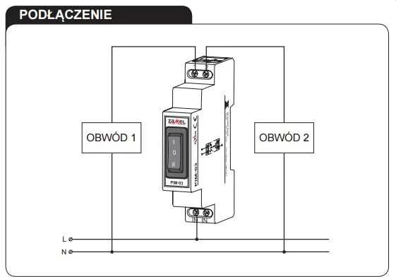 Zamel Montavimo jungiklis I-0-II 230V PIM-03