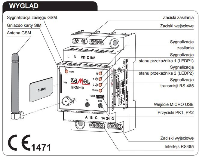 Zamel GRM-10 STER.GSM.2-KANAŁ.MODUŁ