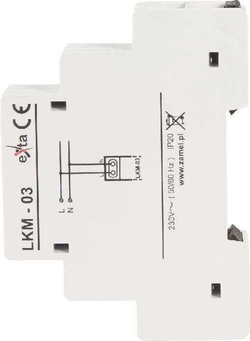 Zamel maitinimo indikatorius 230V geltonas LED LKM-03-30 (EXT10000046)