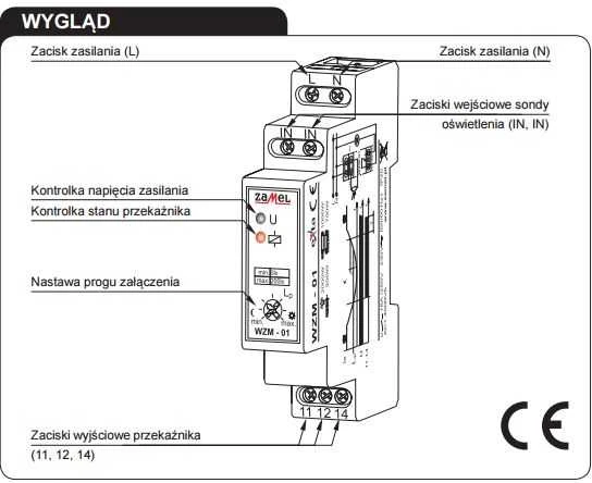Zamel prieblandos jungiklis su zondu SOH-01 230V AC WZM-01/S1