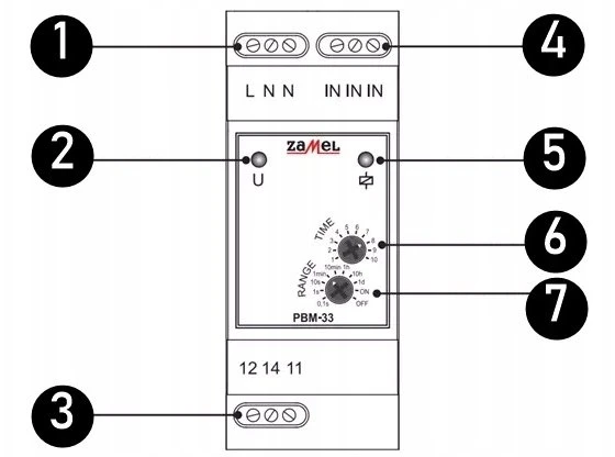 Zamel BISTAB RELĖ. LAIKAS PBM-33