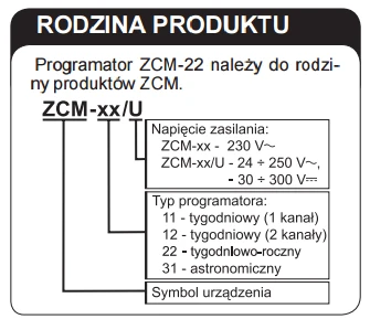 Zamel Savaitinis metinis laikmačio programuotojas 230V AC ZCM-22