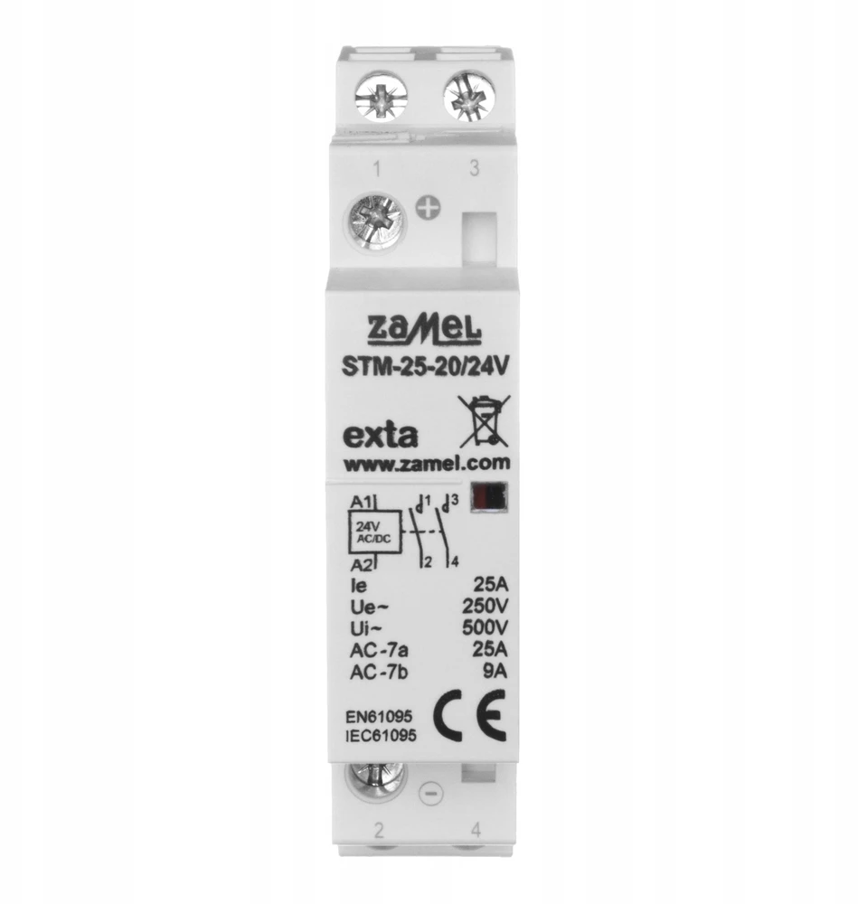 Zamel KONTAKTORIUS 25A 2XNO 24V STM-25-20/24V
