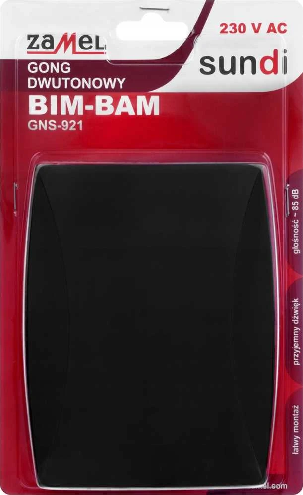 Zamel Dviejų tonų varpas / gongas Zamel Sundi SUN10000484 GNT-921-CZN BIM-BAM 8V juda