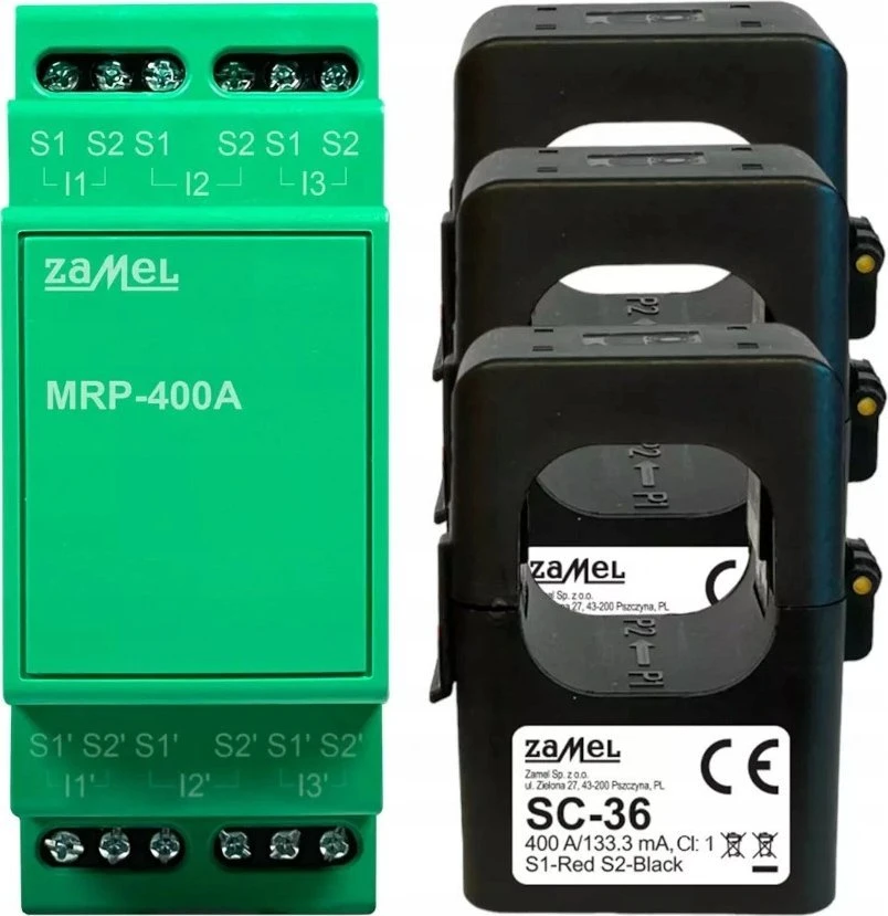 Zamel Supla Transformatoriaus išplėtimo modulis MEW-01 - 3x SC-36 400A transformatorius - Zamel MRP-400A