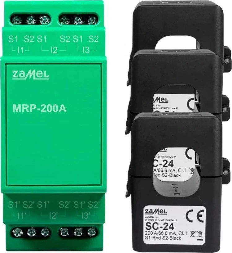 Zamel Supla Transformatoriaus išplėtimo modulis MEW-01 - 3x SC-24 200A transformatorius - Zamel MRP-200A
