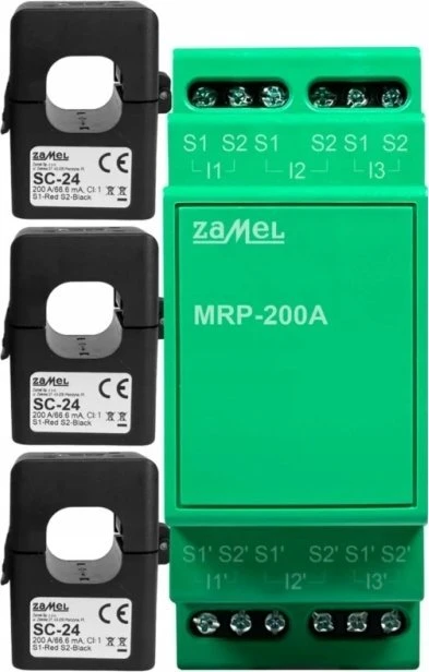 Zamel Supla Transformatoriaus išplėtimo modulis MEW-01 - 3x SC-24 200A transformatorius - Zamel MRP-200A