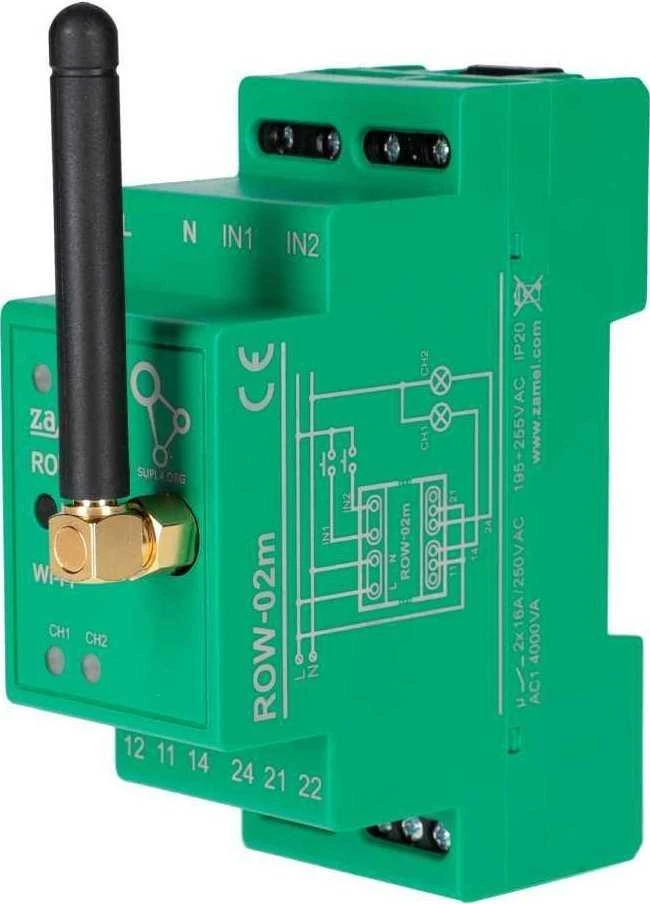Zamel Supla ROW-02M 2x230V modulinis WiFi valdiklis