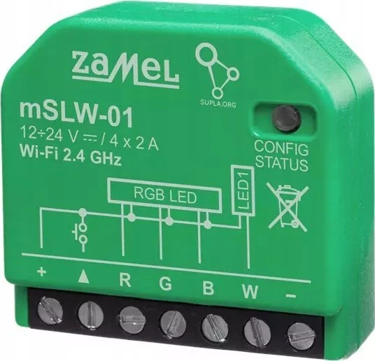 Zamel Supla mSLW-01 RGB LED WiFi valdiklis