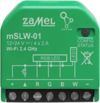 Zamel Supla mSLW-01 RGB LED WiFi valdiklis