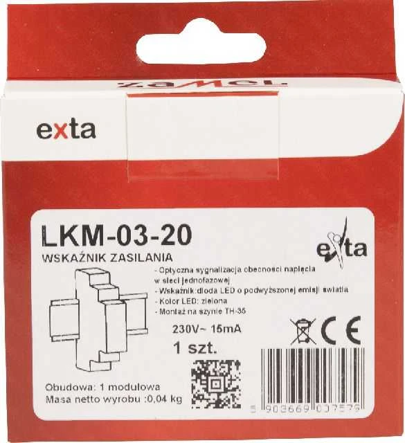 Zamel Wskaźnik zasilania 230V LED žalia LKM-03-20 (EXT10000045)
