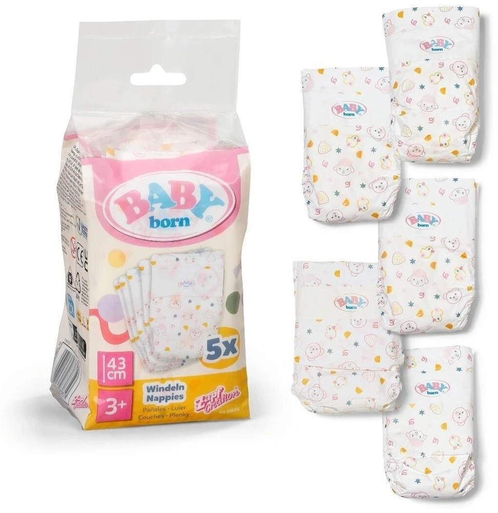 Zapf BABY BORN Sauskelnės, 5 vnt.