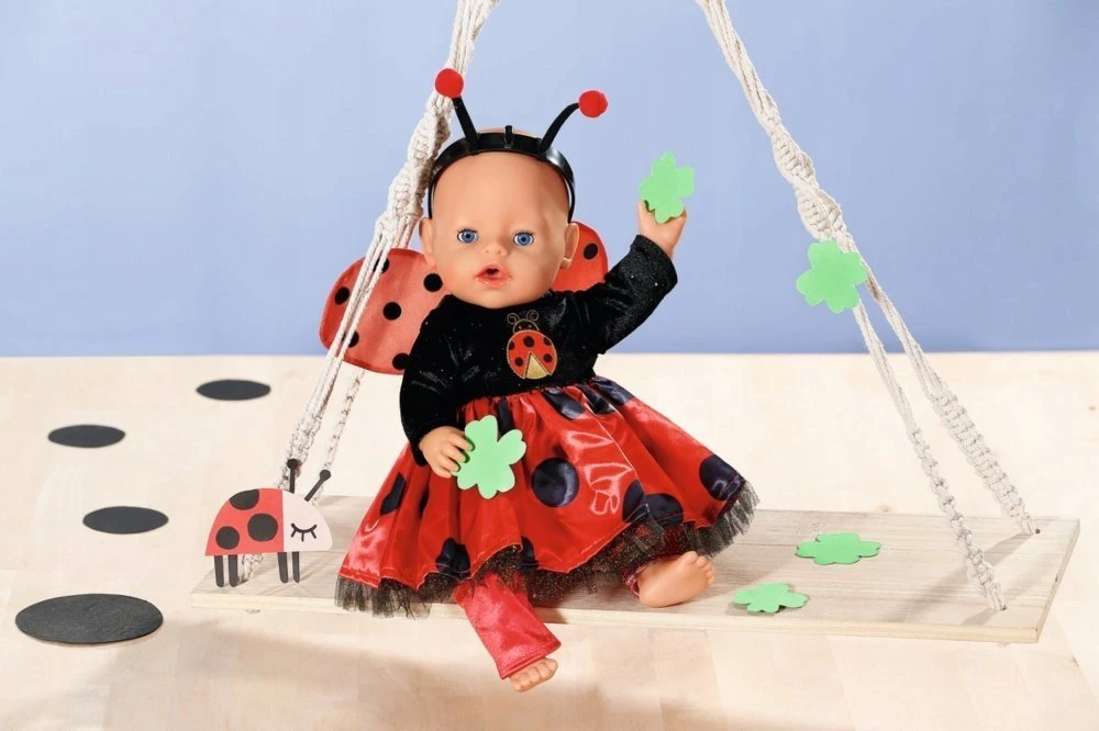 Zapf Drabužėlis Dress Ladybug su antblauzdžiais Dolly Moda Baby Born