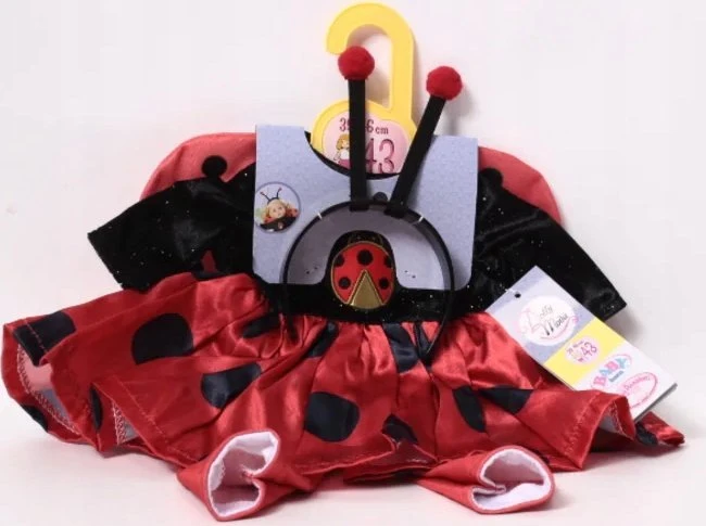 Zapf Drabužėlis Dress Ladybug su antblauzdžiais Dolly Moda Baby Born
