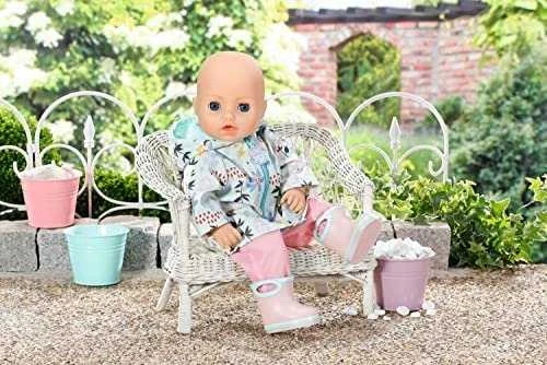 Zapf ZAPF Creation Baby Annabell lietaus rinkinys 43cm, lėlės aksesuarai (kombinezonas, lietpaltis ir batai)