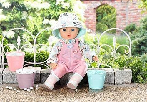 Zapf ZAPF Creation Baby Annabell lietaus rinkinys 43cm, lėlės aksesuarai (kombinezonas, lietpaltis ir batai)