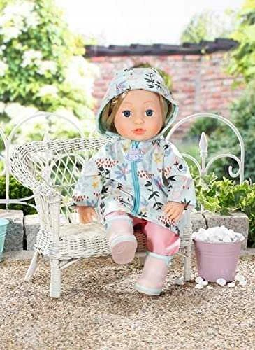 Zapf ZAPF Creation Baby Annabell lietaus rinkinys 43cm, lėlės aksesuarai (kombinezonas, lietpaltis ir batai)