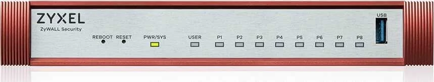 Maršrutizatorius ZYXEL USG FLEX 100 HP, 7 GIGABIT USER-DEFINABLE PORTS, 1*1G POE+, 1*USB WITH 1 YR GOLD SECURITY PACK