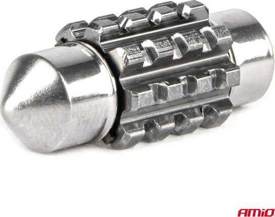 LED lemputės, Canbus, festoon, C5W, 12SMD, 2016, 31mm, baltos, 12V, 24V, amio-04235