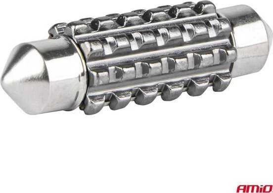 LED lemputės, Canbus, festoon, C5W, 2SMD, 3838, 41 mm, baltos, 12 V, 24 V, amio-04250