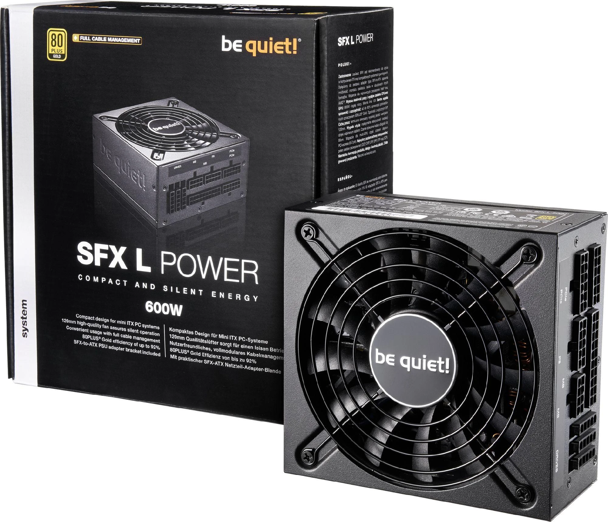 be quiet! SFX L Power maitinimo blokas 600 W 20+4 pin ATX Juoda