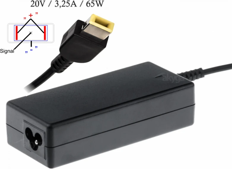 Nesiojamo Kompiuterio Įkroviklis - Akyga AK-ND-24 65W 20V 3.25A Vidaus Juodas